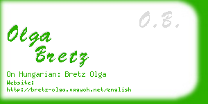 olga bretz business card